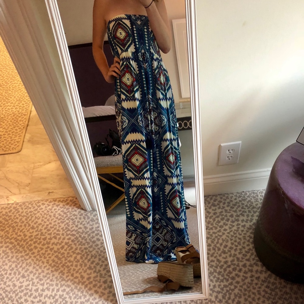 Tribal Print Maxi Dress